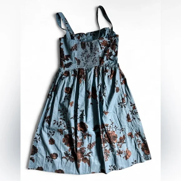 FREE PEOPLE Laters Baby Midi Dress Floral Blue Women’s NWT - Size XLarge - Picture 5 of 12